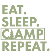 Eat Sleep Camp Repeat Camping Fan Poster