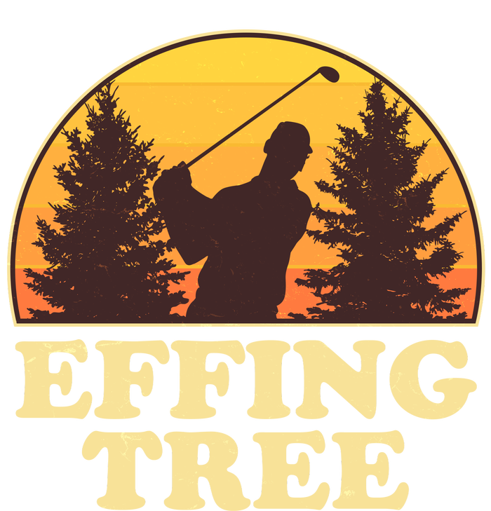 Effing Tree Funny Vintage Golfing Tie-Dye T-Shirt