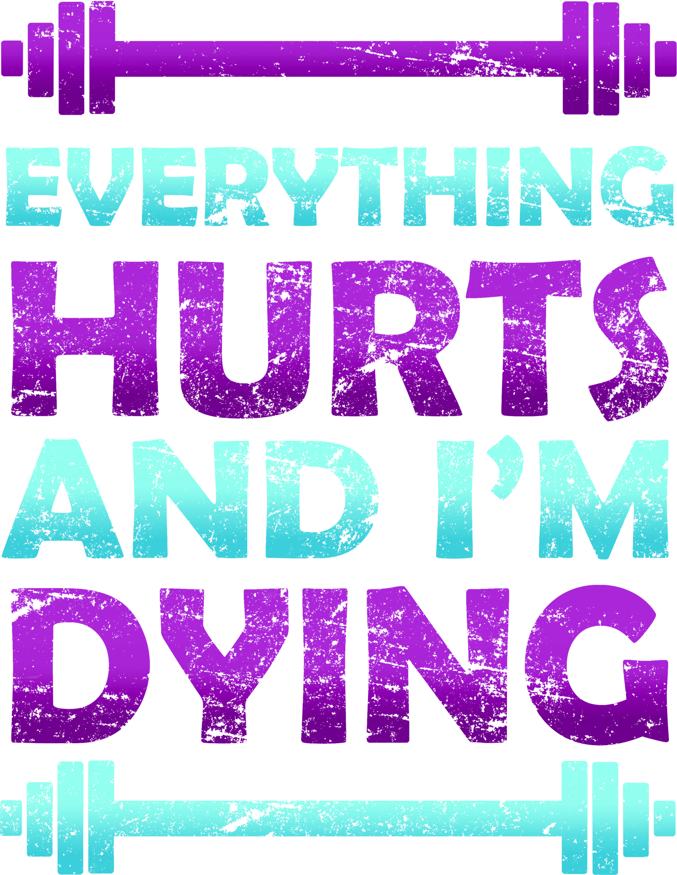 Everything Hurts And I'm Dying Exercise Women's Tri-Blend 3/4-Sleeve Raglan Shirt