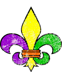 Fleur De Lis Retro Mardi Gras New Orleans Logo Flexfit Unipanel Trucker Cap