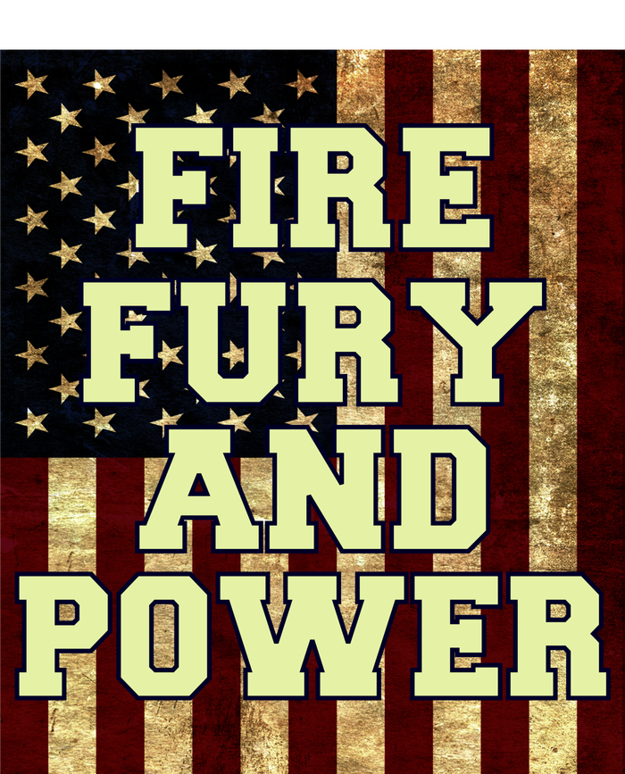 Fire Fury Power USA Flag Trump Quote Ladies Essential Flowy Tank