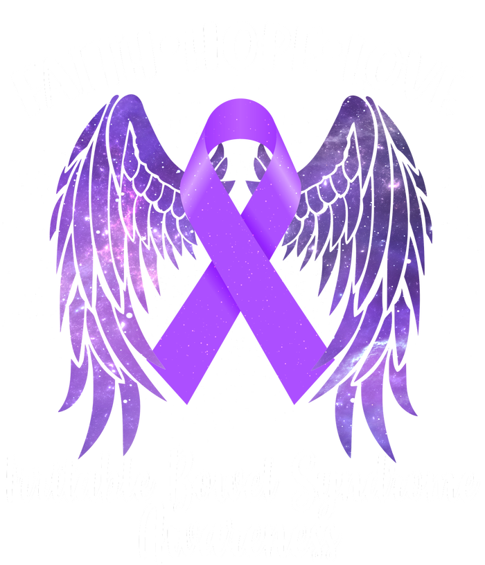 Faith Hope Love Irritable Bowel Syndrome Galaxy Angel Wings High Crown Mesh Back Trucker Hat