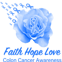 Faith Hope Love Colon Cancer Awareness Full Zip Hoodie