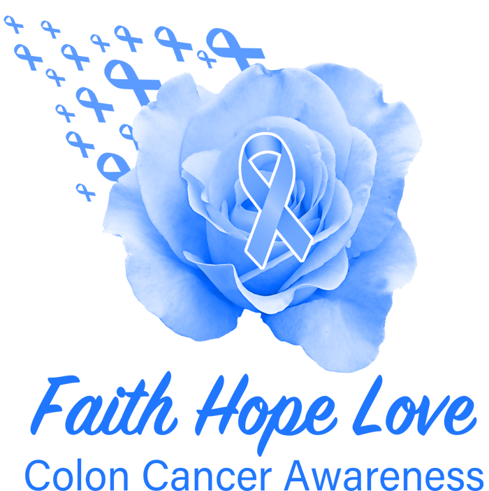 Faith Hope Love Colon Cancer Awareness Full Zip Hoodie