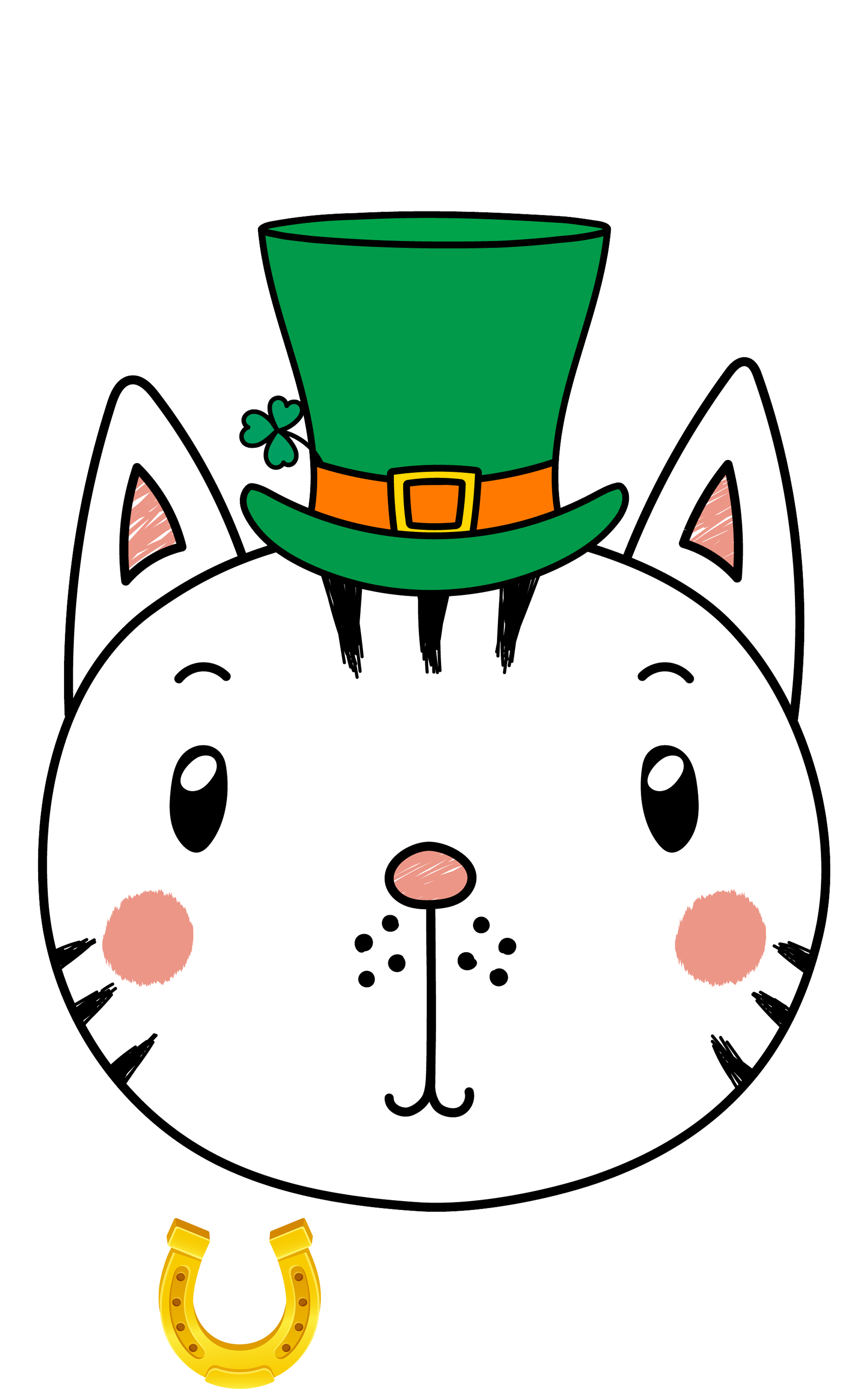 Feline Lucky Cat St Patricks Day T-Shirt