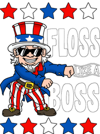 Floss Like A Boss USA 4th of July Performance Sprint T-Shirt