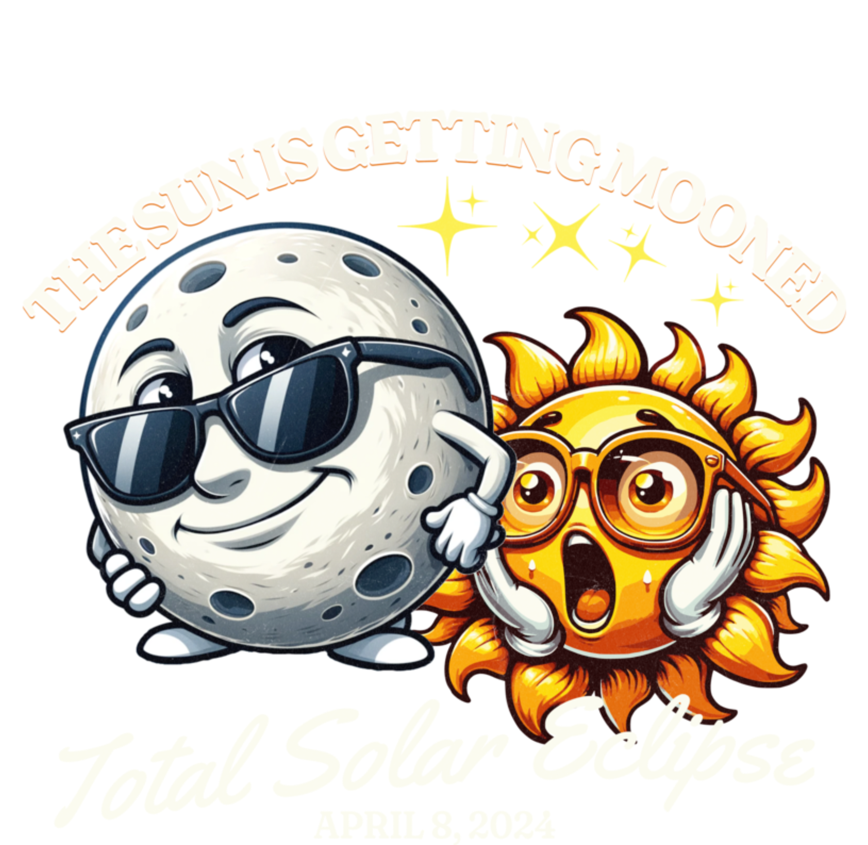 Funny Solar Eclipse April 2024 Sun Is Getting Mooned Yupoong Adult 5-Panel Trucker Hat