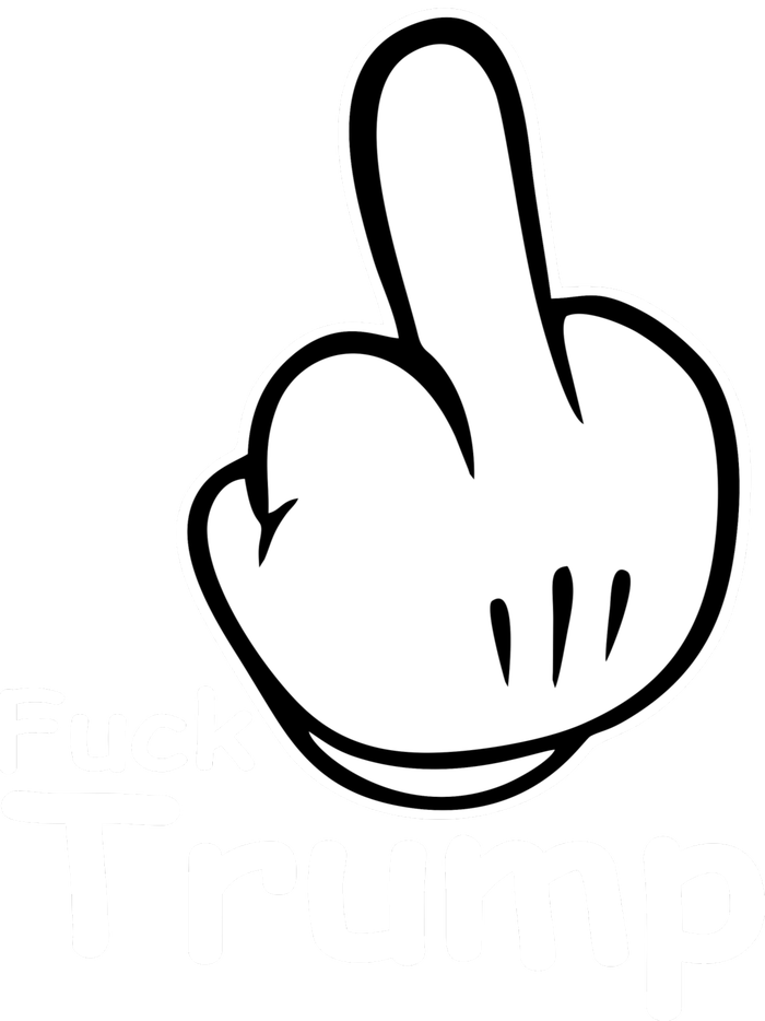 Fuck Trump Cartoon Middle Finger Resist Anti Trump Tank Top