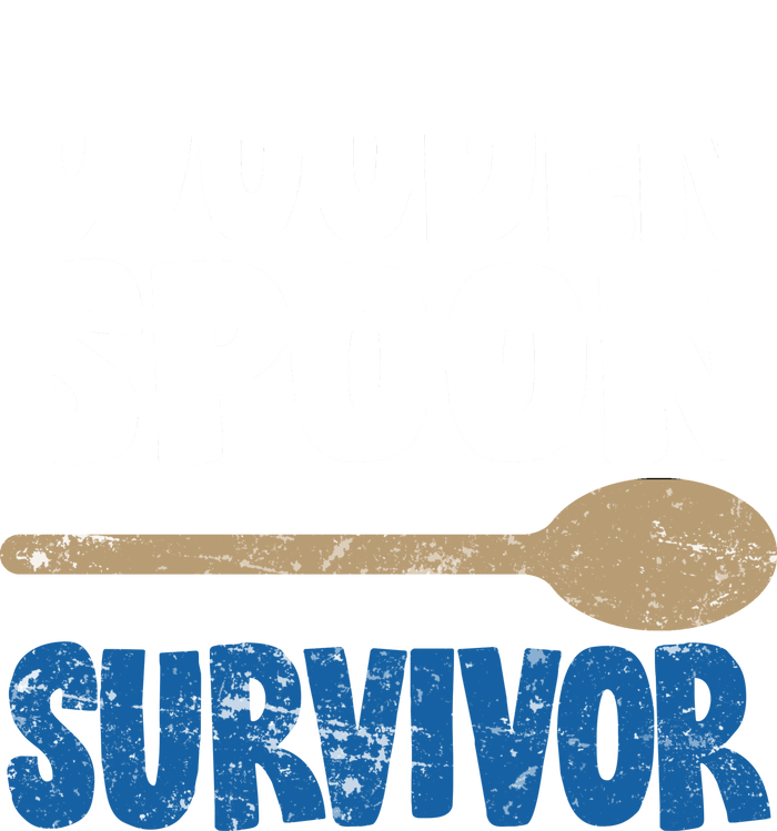 Funny Wooden Spoon Survivor Distressed Women's T-Shirt