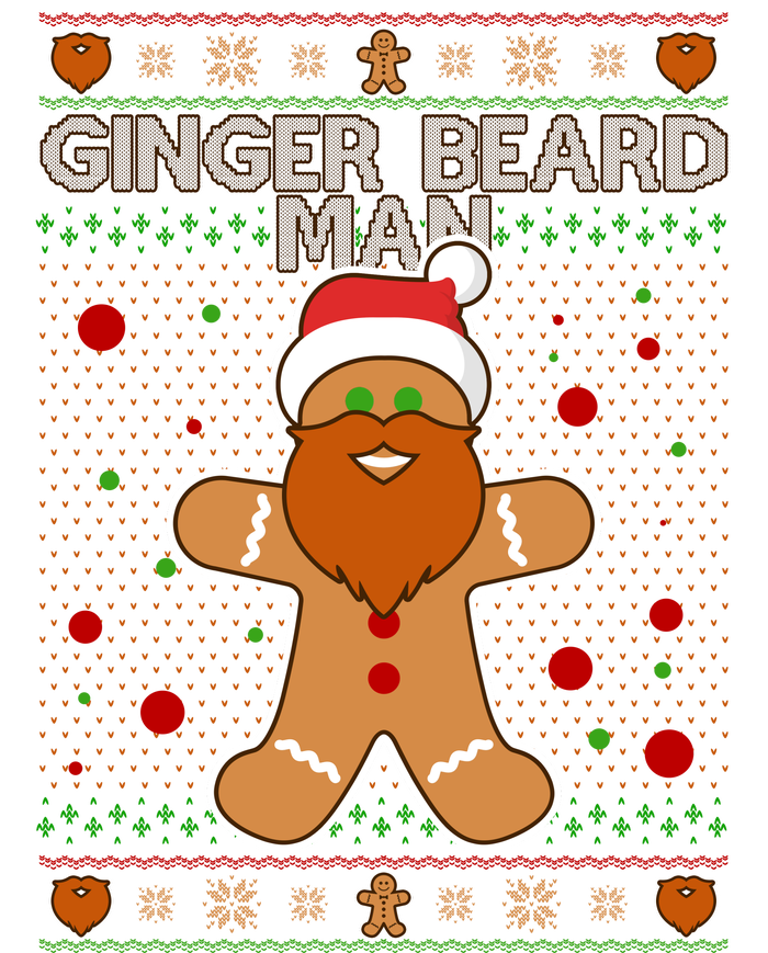 Funny Ginger Beard Man Ugly Christmas Sweater Coaster