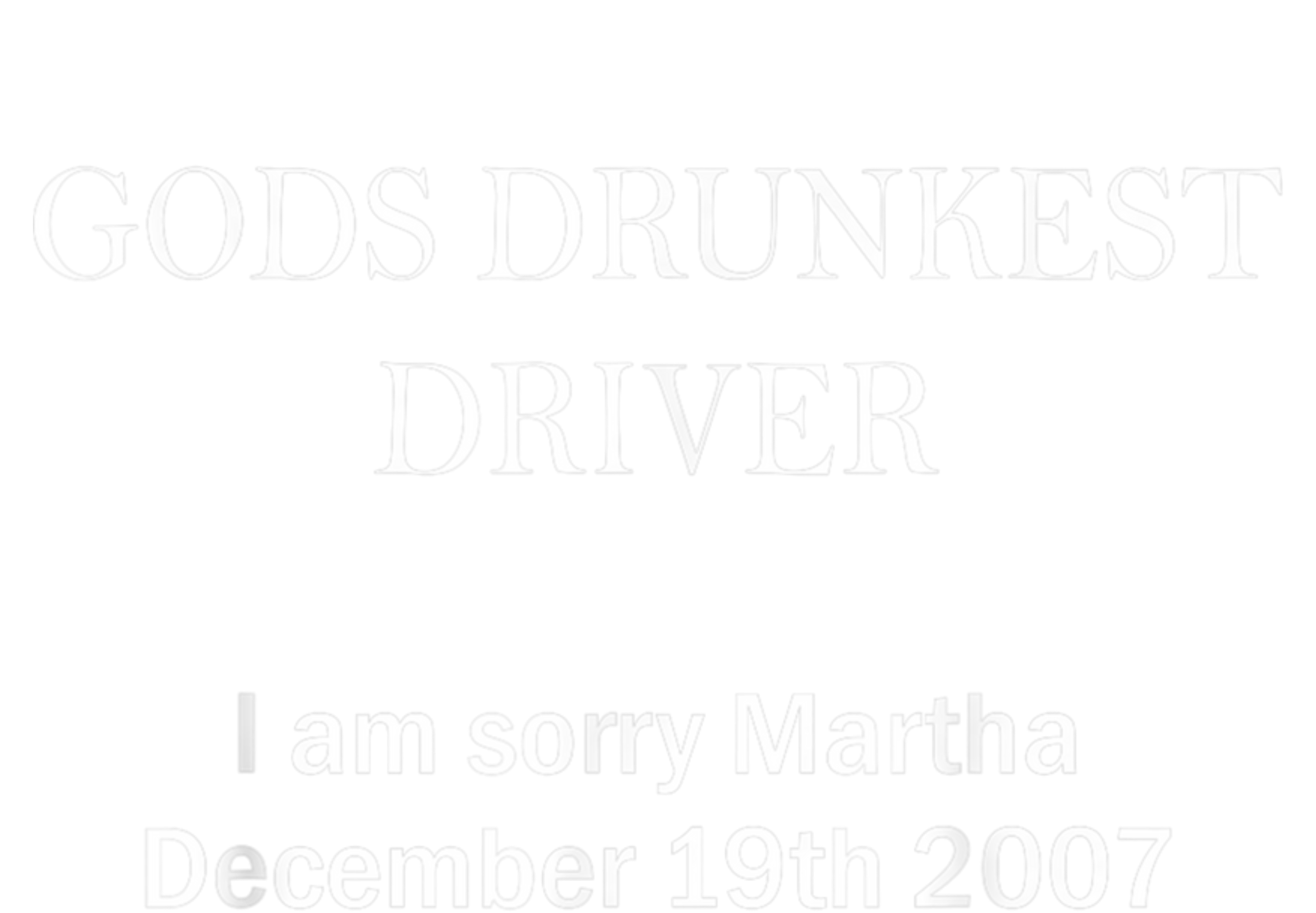 Gods Drunkest Driver I Am Sorry M.Ar.Tha December 19th 2007 Short Acrylic Beanie