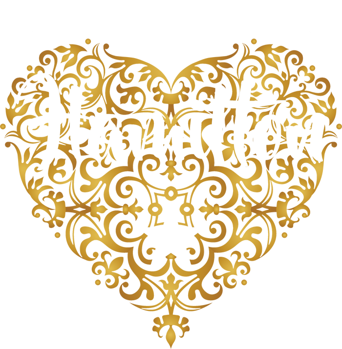 A. Hamilton Golden Heart Button