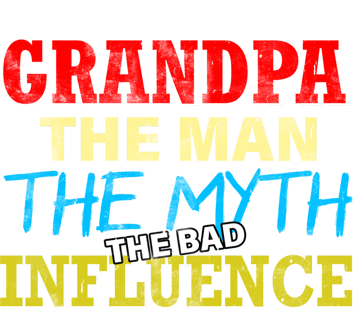 Funny Grandpa Man Myth The Bad Influence Womens CVC Long Sleeve Shirt