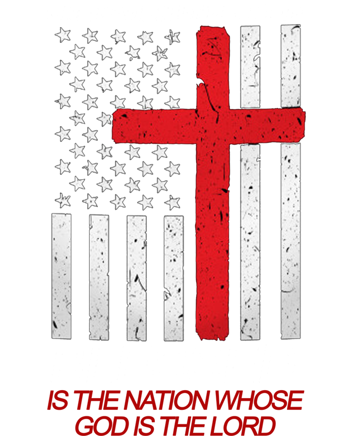 One Nation Under God Blessed Is The Nation Whose God Is The Lord Dry Zone Grid Polo