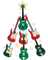 Christmas Guitar Tree  Pajama Set