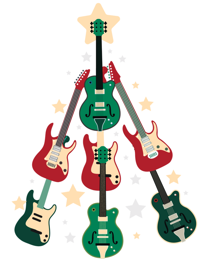 Christmas Guitar Tree  Pajama Set