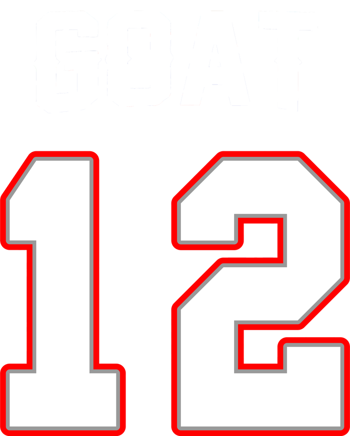 The Goat #12 Jersey 5 Time Champ New England Football Kids Sweatshirt