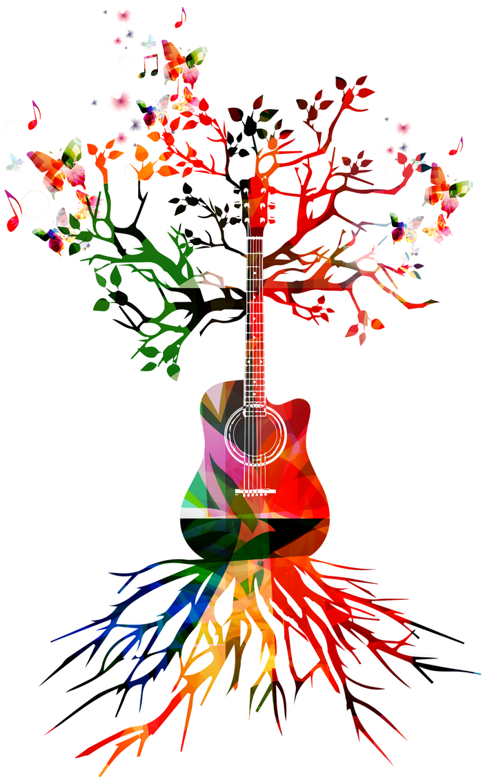 Guitar Roots Tree Of Life Mousepad