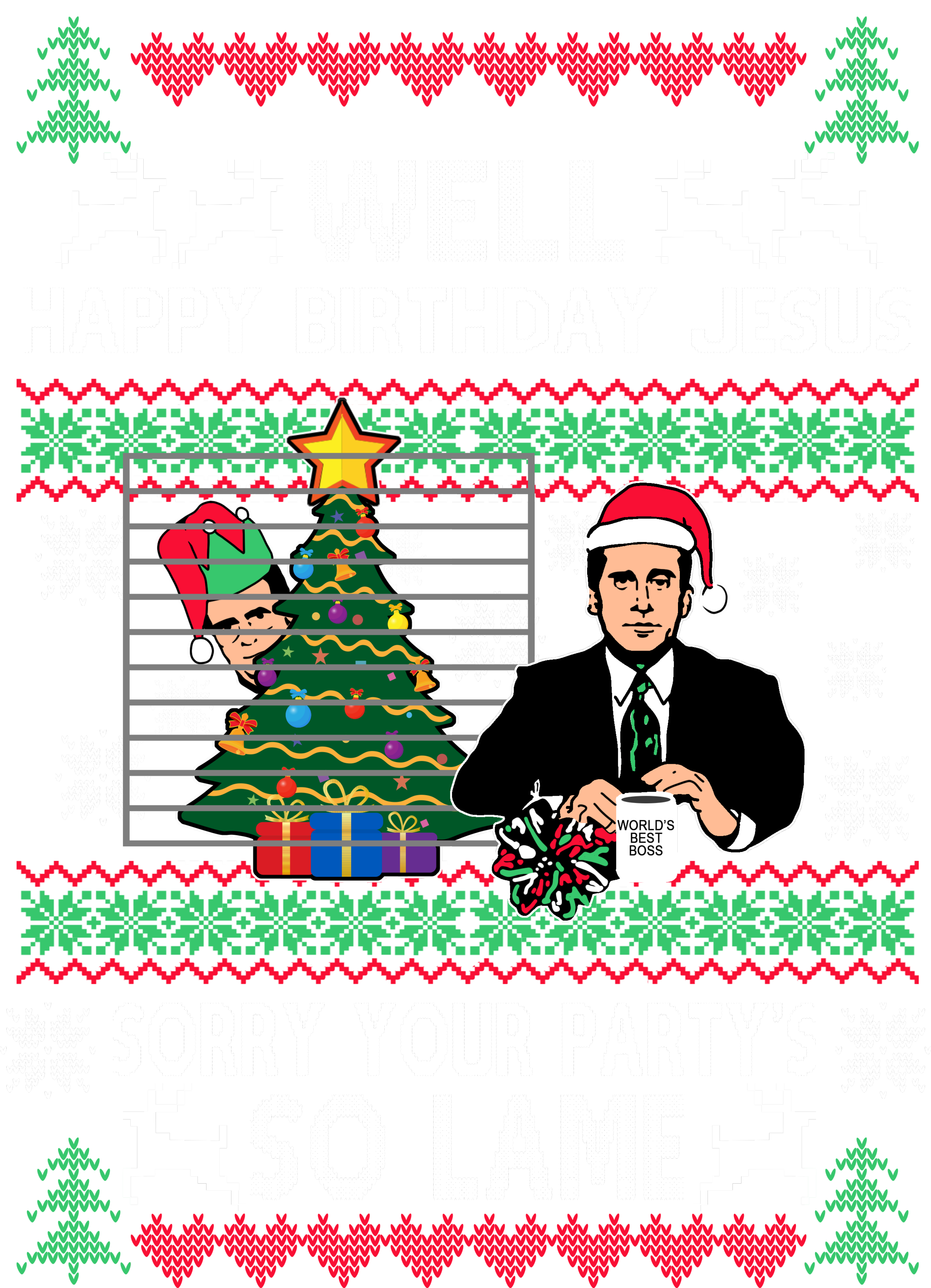 happy birthday jesus the office sweater