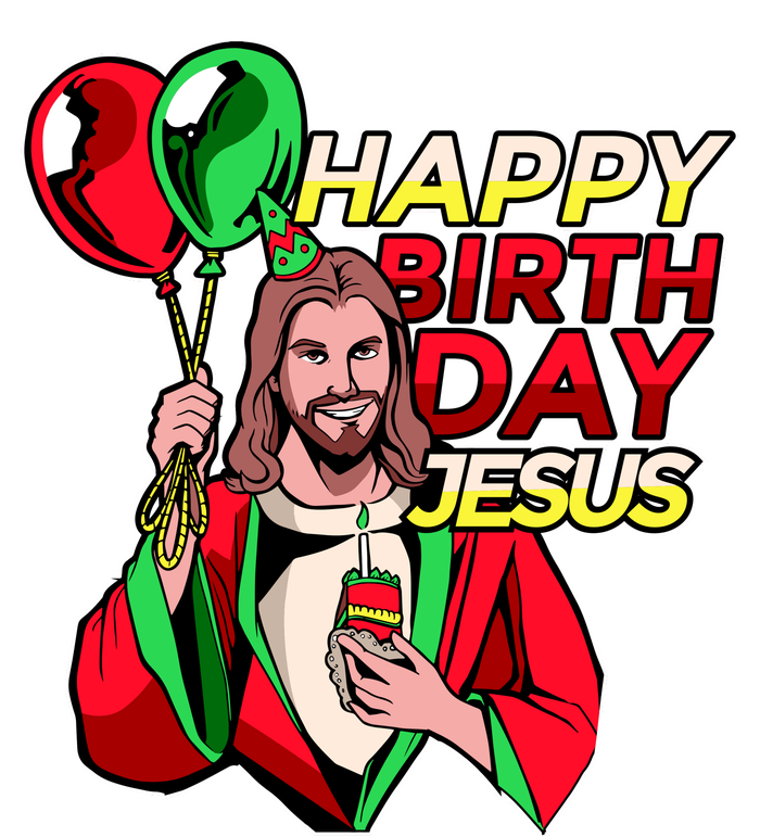 Happy Birthday Jesus Funny Christmas Birthday Boy Ceramic Star Ornament