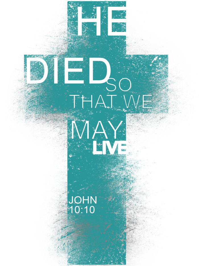 He Died So That We May Live John 10:10 Bumper Sticker