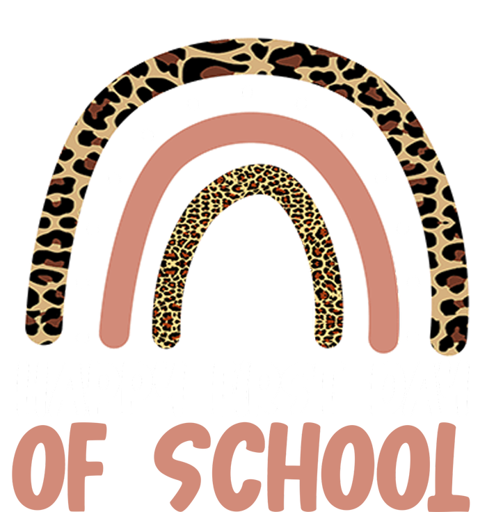 Happy First Day Of School Leopard Rainbow Pajama Set