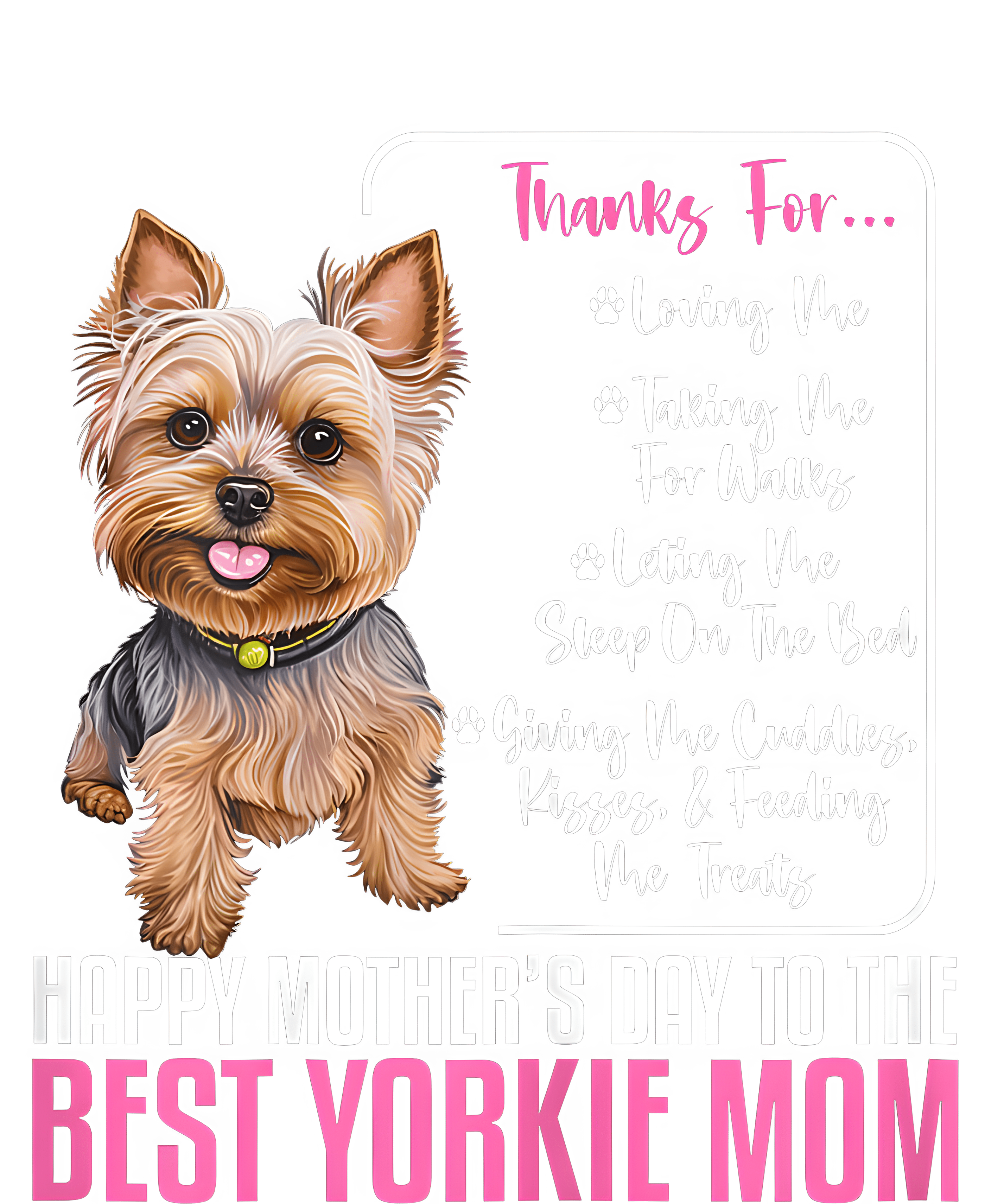 Happy MotherS Day To The Best Yorkie Mom Yorkie Dog Mommy Kids Long Sleeve Shirt