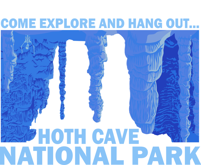 Hoth Ice Cave National Park Explore Tie-Dye Long Sleeve Shirt