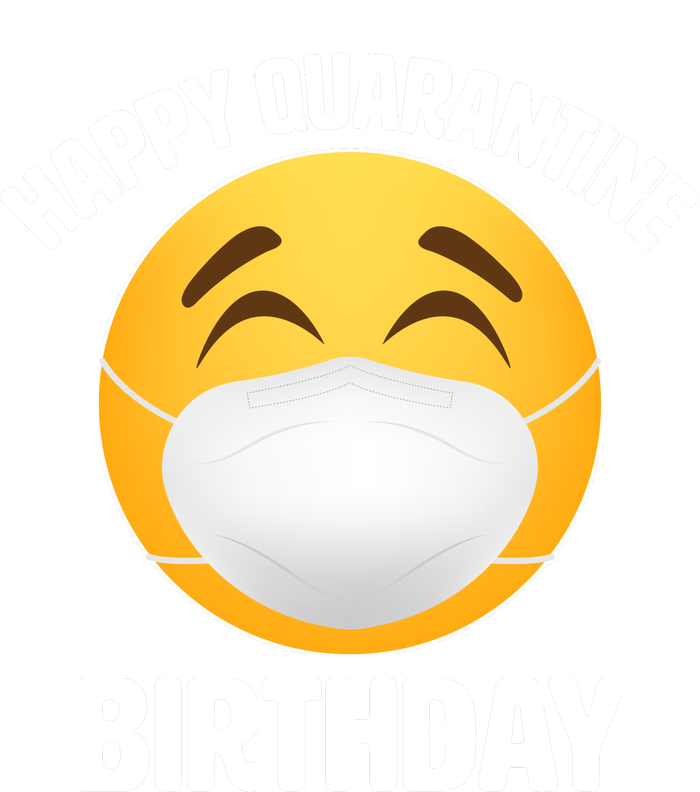 Happy Quarantine Birthday Smiley Emoji Kids Tie-Dye T-Shirt