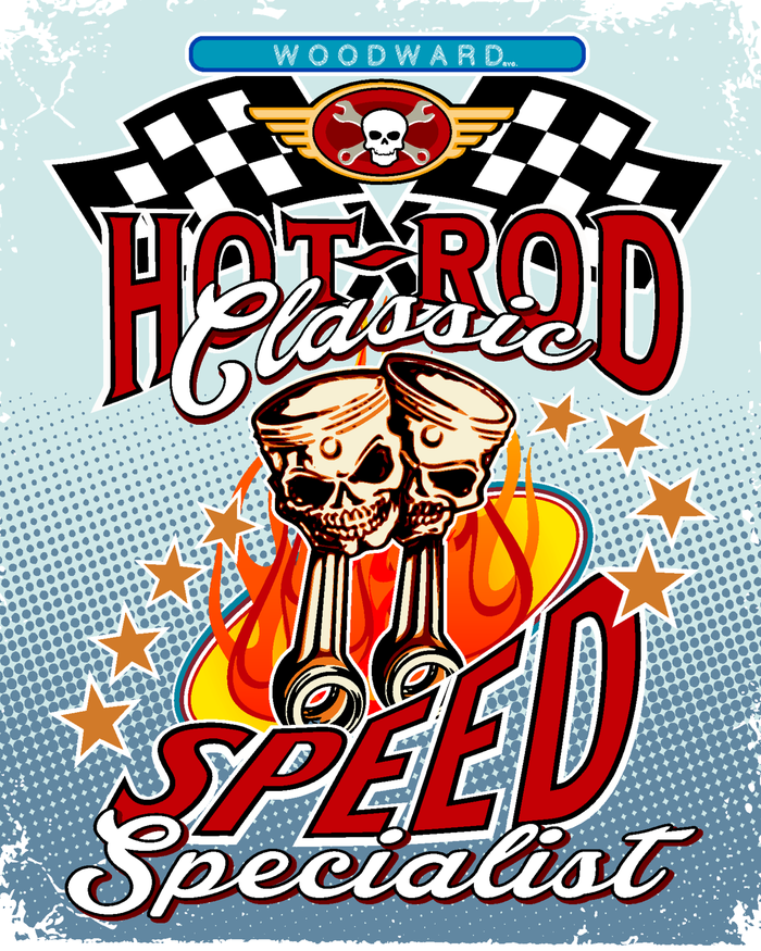 Hot Rod Classic Speed Specialist Woodward Ave Cooling Performance Crew T-Shirt