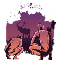 Deer Hunting Scene T-Shirt