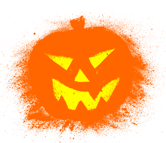 Halloween Pumpkin Jack O Lantern Splatter Poster