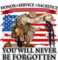 Honor Service Sacrifice You Will Never Be Forgotten Sustainable Knit Beanie