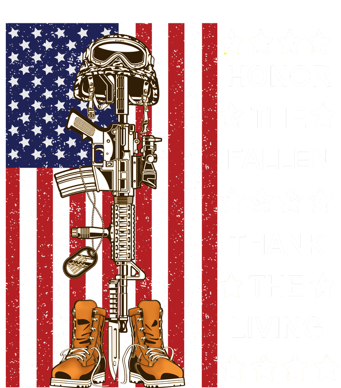 Honor The Fallen Thank The Living Memorial Day Veteran Bumper Sticker