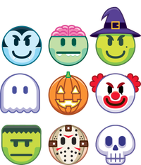 Funny Halloween Emoji's Premium T-Shirt