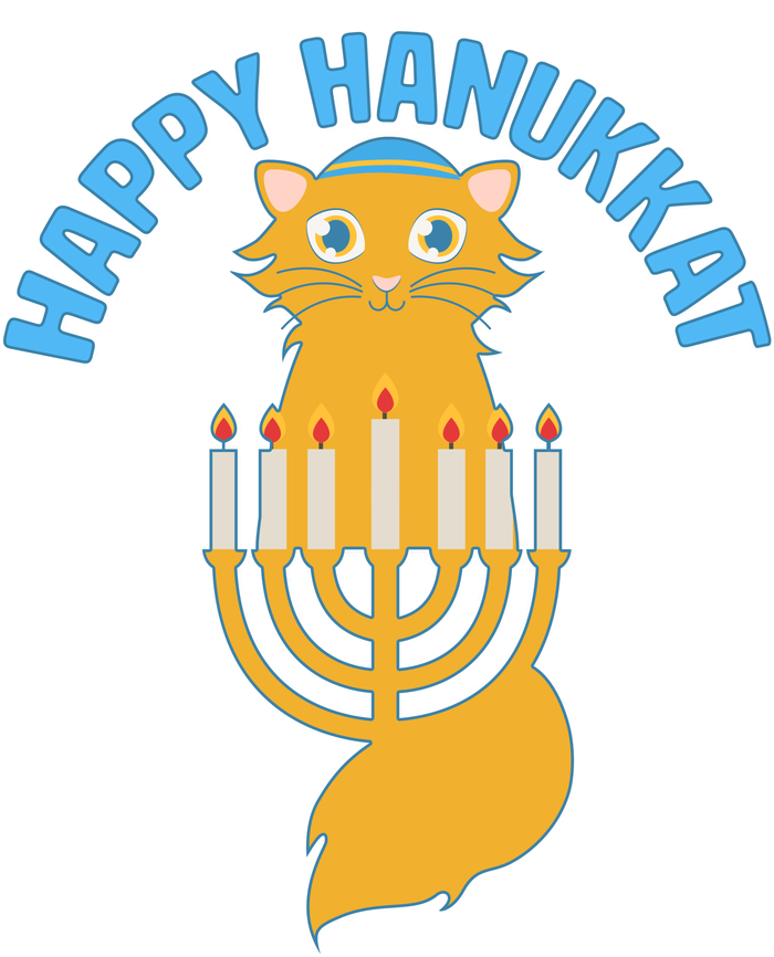 Happy Hanukkat Hanukkah Jewish Cat T-Shirt