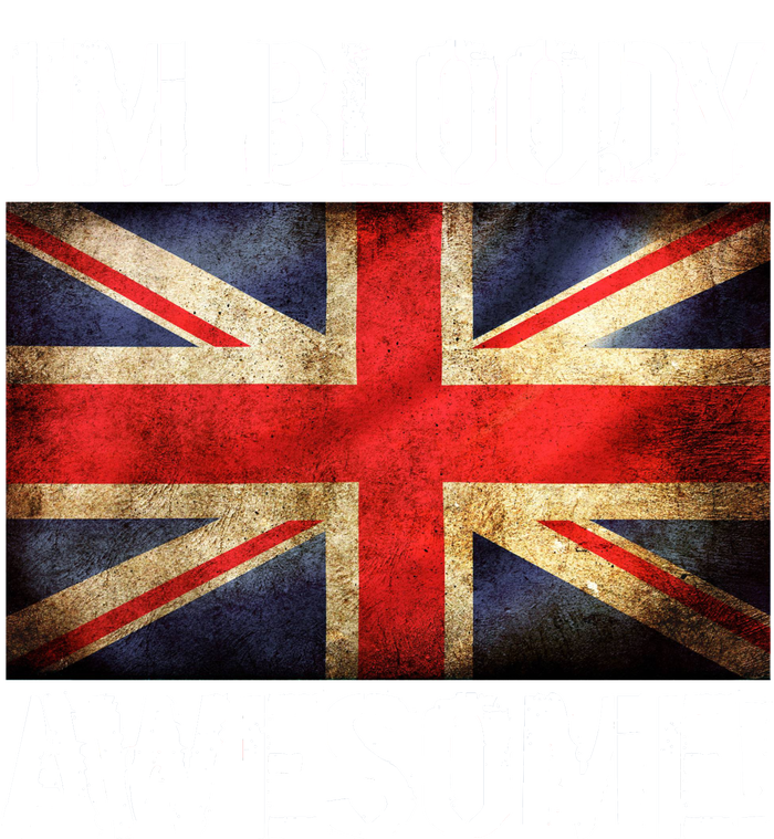 I'm Bloody Awesome British Union Jack Flag Womens Funnel Neck Pullover Hood