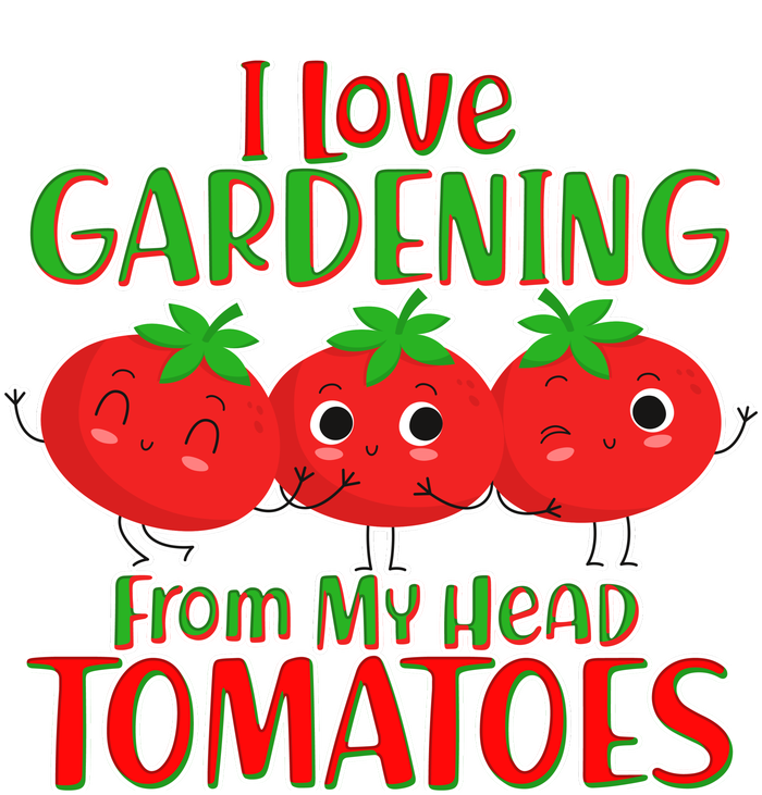 I Love Gardening From My Head Tomatoes Short Acrylic Beanie