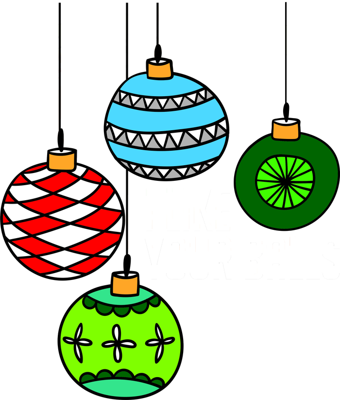 I Like Your Balls Funny Christmas Women's V-Neck T-Shirt