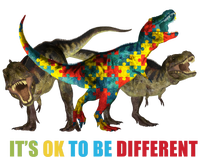 It's Ok To Be Different Dinosaur Autism Awareness Women's Fleece Hoodie