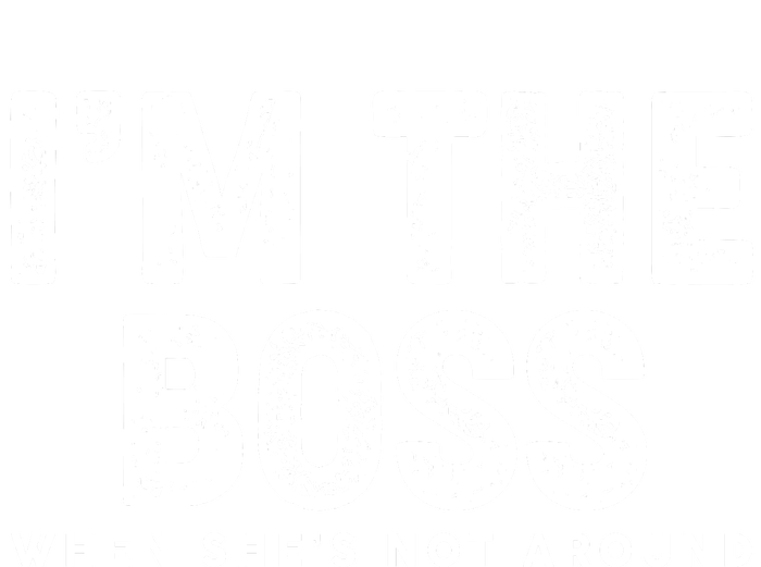 Funny I'm The Boss When She's Not Around Kids Hoodie