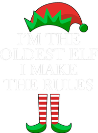 I'm The Oldest Elf I Make The Rules Matching Christmas Women's Long Sleeve Flannel Pajama Set 