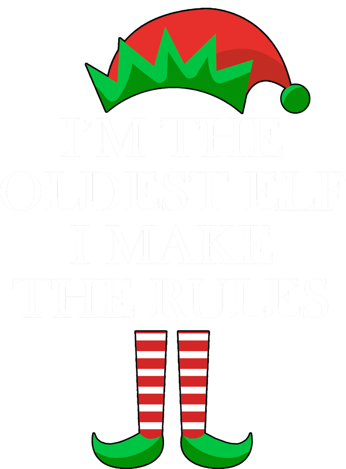 I'm The Oldest Elf I Make The Rules Matching Christmas Women's Long Sleeve Flannel Pajama Set 