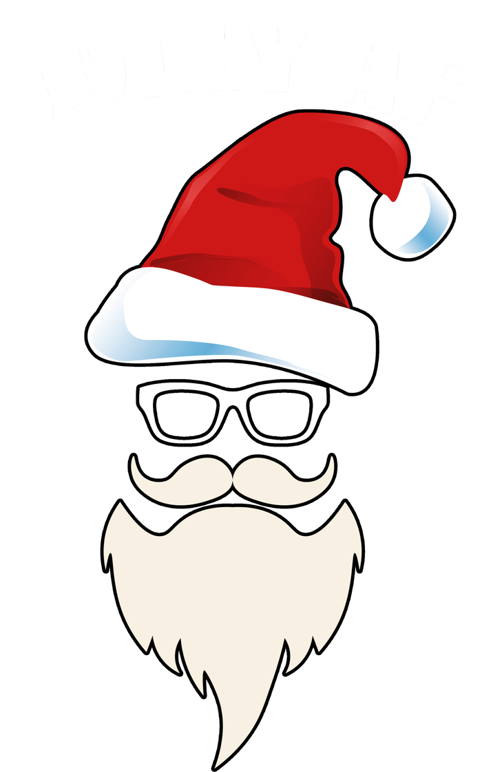 Jolly Af Hipster Santa Short Acrylic Beanie