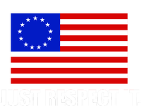 Betsy Ross Flag Just Respect It Ladies Long Sleeve Shirt