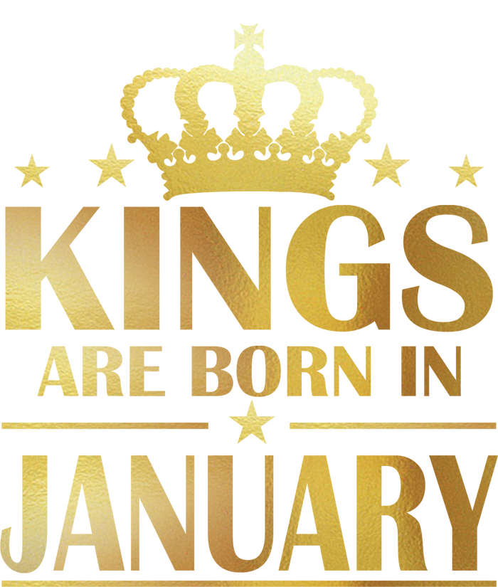 Limited Edition Kings Are Born in January Gold Print Pom Pom 12in Knit Beanie