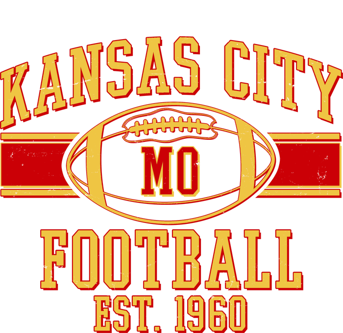 Kansas City MO Football Est 1960 Women's V-Neck T-Shirt