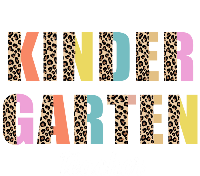 Kinder Garten Teacher Leopard Logo T-Shirt