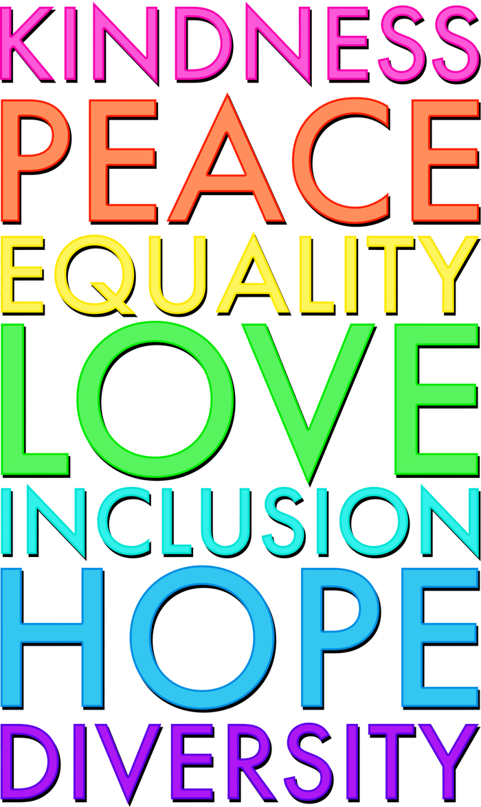 Kindness Peace Equality Love Hope Diversity Tank Top