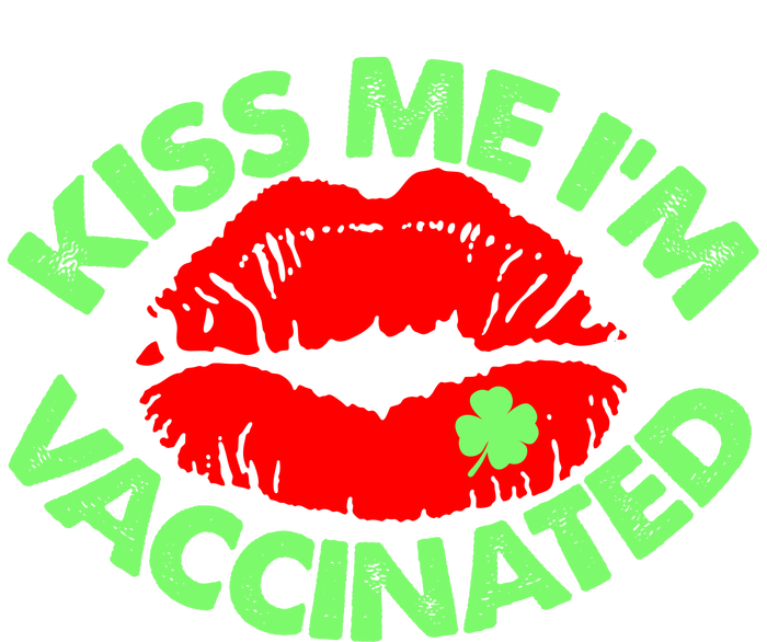 St Patrick's Day Kiss Me I'm Vaccinated Lipstick Shamrock Cooling Performance Crew T-Shirt